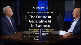 Exclusive Q&A: Eric Schmidt and David Solomon on the Future of Generative AI | Stream by AlphaSense