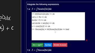 This video shows you how to answer question 1 in the tutorial on Integration2 in Babbage.