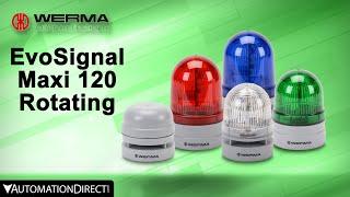 WERMA EvoSIGNAL Maxi 120mm Rotating Optical Beacon from AutomationDirect