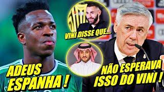 ADEUS VINI JR !! REAL ASSUSTADO APÓS NOVA FALA DE CEO DA LIGA SAUDITA !  BEZEMA MANDA  REAL E MAIS