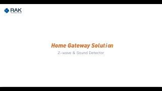 Home Security Gateway Solution by RAKWireless