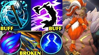 Wild Rift China Olaf Jungle - BROKEN BUFF !? Sundered Sky MAX CARRY OLAF Build Runes