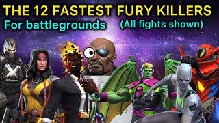 THE 12 FASTEST NICK FURY COUNTERS FOR BATTLEGROUNDS! MARVEL CONTEST OF CHAMPIONS!