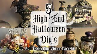 5 High End Halloween DIY’s / Elegant Halloween decor / Halloween thrift flips