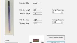 Using EmguCV to process images of pencils in a production line