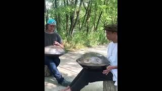 Handpan jam after the HUG festival - Reo and Daniel