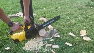 Dewalt DCCS620 20v XR Chainsaw in Action