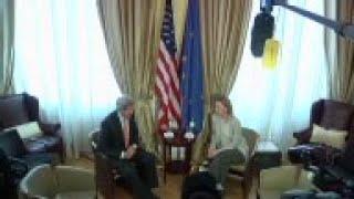 Kerry and Mogherini meeting at Iran talks