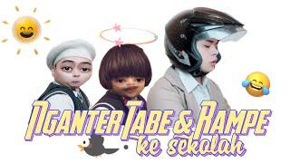 SAAT NGANTER TABE & RAMPE KESEKOLAH: Ngakak bgt denger mereka baca tulisan random dijalan 