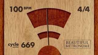 100 BPM 4/4 Wood Metronome HD