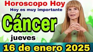 Cáncer Horóscopo del jueves 16 de enero 2025