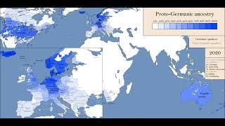 The History of Germanic Peoples. Proto-Germanic Ancesrty Percentage. 600 BC - 2024 CE: Every Year.