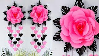 Creative paper craft for home decoration | Paper Rose wall hanging | Diy Paper flower wall decor