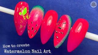 How To Create WATERMELON Nails Step By Step!