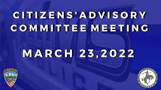 Clovis Citizens' Advisory Committee Meeting - March 23, 2022