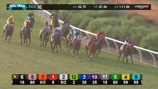 Unusual Ride wins race 10 at Del Mar 8/22/21