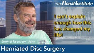 Man in wheelchair WALKS after HERNIATED DISC SURGERY: Bonati Spine Institute