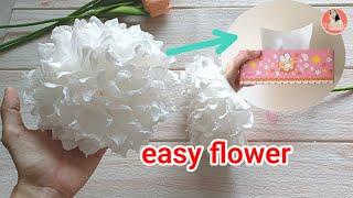 Diy easy flower craft from tissue paper