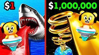 $1 vs $1,000,000 WATERSLIDE (GTA 5)