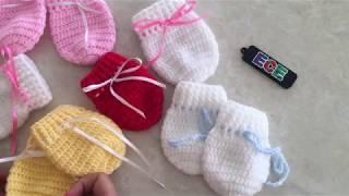 10 dakikada Bebek Eldiveni çok kolay bebeklerin elleri üşümesin/babycrochet