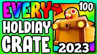 OPENING 100 of EVERY HOLIDAY CRATE... (Toilet Tower Defense)