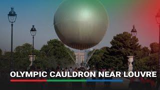 WATCH: Olympic cauldron takes center stage near Louvre