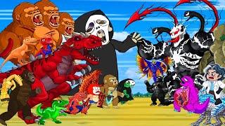 RIP King kong vs Godzilla dinosaurs,Shin pregnant crocodile Various T-REX Empires Animation Cartoon!