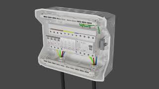 Assembly of an AC box for protection of PV systems