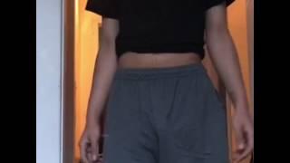 When he catch you staring through them grey sweats .