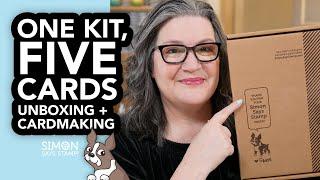Let's Unbox the Latest Card Kit from Simon Says Stamp and make FIVE cards!