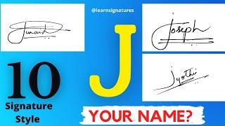 J SIGNATURE | J Signature Style | J Signature Style Tutorial | How to write signature | My name sign