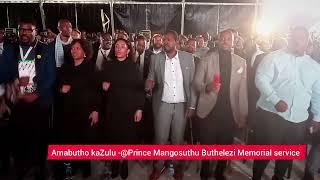 Amabutho esikhumbuzweni senkonzo yoMntwana wakwaPhindangene Mangosuthu Buthelezi