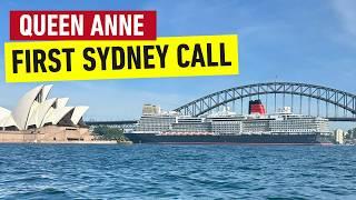 Live: Queen Anne's FIRST Australian arrival: Sydney welcomes NEW Cunard Cruise Ship