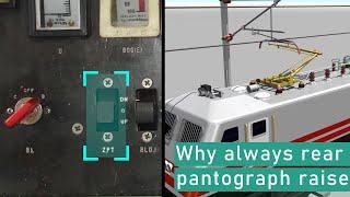 Why always rear pantograph touch with OHE? Explaining the pantograph's mystery