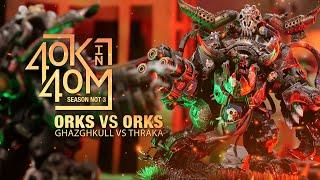 Too many Orks? Never!  Orks Vs Orks 40k in 40 Mins Warhammer Battle Report