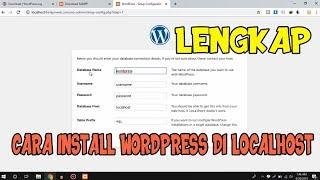 how to install wordpress in localhost xampp