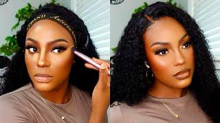 DETAILED MAKEUP TUTORIAL || SOFT BROWN FALL MAKEUP TUTORIAL #brownskin #blackskin