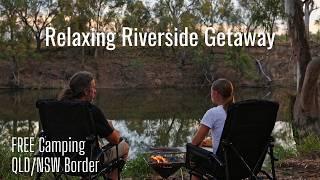 Relaxing FREE Camp on the QLD and NSW Border | Nature River Sounds | ASMR