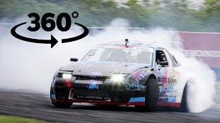 360 VIDEO | 240SX 1UZ Turbo - 400 Drift Team (Frodo Garage)