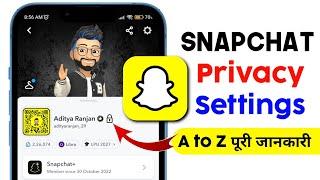 Snapchat par Privacy kaise lagaye 2024 | Snapchat privacy settings | snapchat security settings