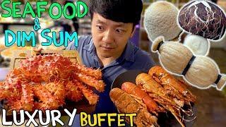 All You Can Eat SEAFOOD Buffet & LUXURY Dim Sum in Taipei Taiwan: Taiwan Food Tour