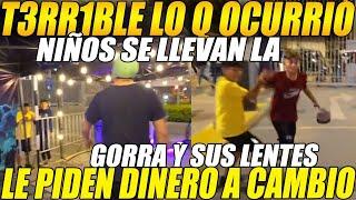 NIÑOS se llevan su GORRA y desaparecen sus LENTES al ÑAJ4en IRL de H0RRORL4NDle piden DINERO