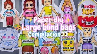 ️Paper DIY️10 minutes of Large blind bags compilation|ASMR|