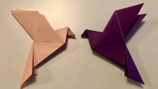 Origami Taube falten mit Papier - Vogel basteln - DIY Paper Bird - оригами