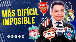  MÁS DIFÍCIL PARA EL ARSENAL... ¡IMPOSIBLE! | REACCIÓN: Sorteo final de Champions League 24/25