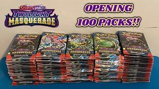 I opened 100 PACKS of TWILIGHT MASQUERADE to try and COMPLETE THE SET! (pokemon card opening)