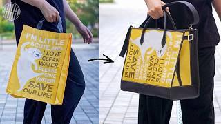 Making a Handmade Tote Bag from $0.20 Plastic Bag