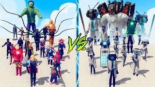 MARVEL TEAM vs SCIENTIST SPEAKERMAN TEAM - Totally Accurate Battle Simulator TABS