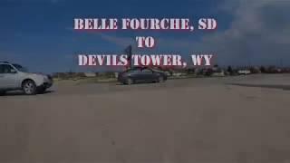 Scenic Hyperlapse drive from Belle Fourche, SD Through the Black Hills to Devil's Tower Wyoming