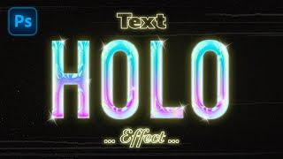 Cómo hacer TEXTO HOLOGRÁFICO en PHOTOSHOP | RicardoRic | Efecto Holográfico